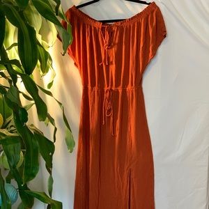 Long off the shoulder dress